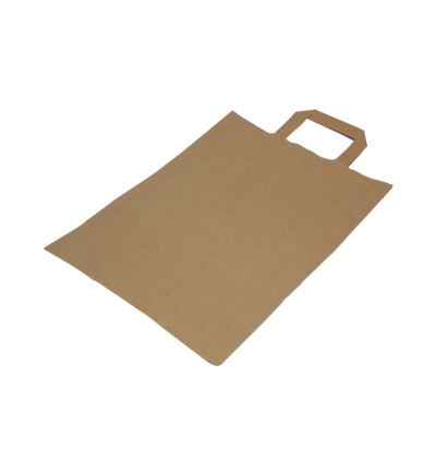 Papierová taška, 34,5x26,5+12 cm, hnedá