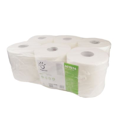 Toaletný papier Jumbo over, 2vrstvový, priemer role 19,5 cm, biely, 12 ks