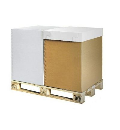 Prepravný kartónový box na paletu, 5vrstvový, dĺžka 800 mm, šírka 600 mm, výška 600 mm