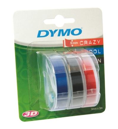 Pásky Dymo Omega 3D černá, modrá, červená, 3 ks S0847750