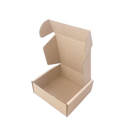 Poštová kartónová krabica, 3vrstvová, dĺžka 102 mm, šírka 102 mm, výška 42 mm, hnedá