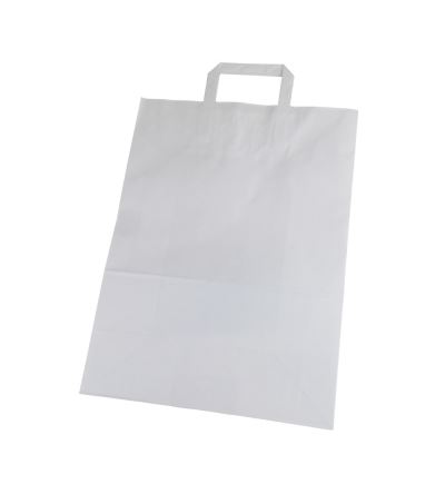 Papierová taška, 42x32+16cm, biela