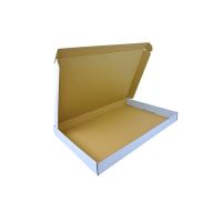 Poštová kartónová krabica, 3vrstvová, dĺžka 480 mm, šírka 340 mm, výška 43 mm, biela