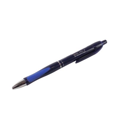 Guľôčkové pero Solidly, šírka stopy 0,5 mm, modré
