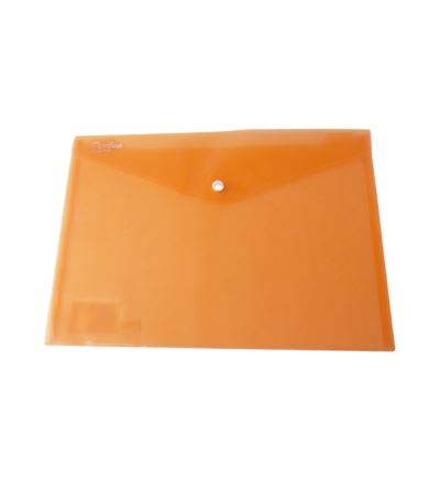 Plastová obálka s cvokom A4 oranžová