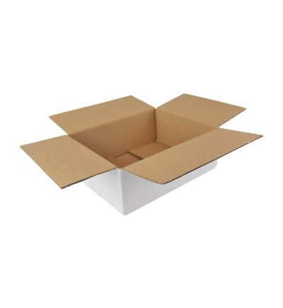Kartónová krabica, 3vrstvová, dĺžka 250 mm, šírka 200 mm, výška 100 mm, bielo-hnedá