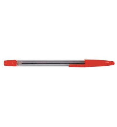 Guľôčkové pero Stick, šírka stopy 1 mm, červené
