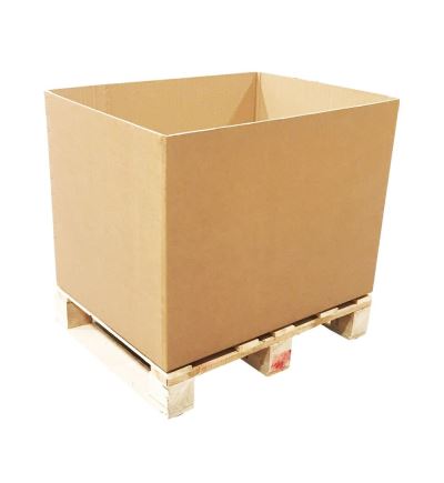Prepravný kartónový box na paletu, 5vrstvový, dĺžka 1200 mm, šírka 800 mm, výška 600 mm