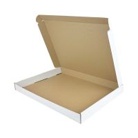 Poštová kartónová krabica, 3vrstvová, dĺžka 480 mm, šírka 340 mm, výška 43 mm, biela