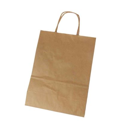 Papierová taška, 29,5x22+11cm, hnedá
