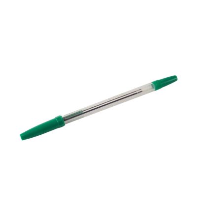 Guľôčkové pero Stick, šírka stopy 0,3 mm, zelené