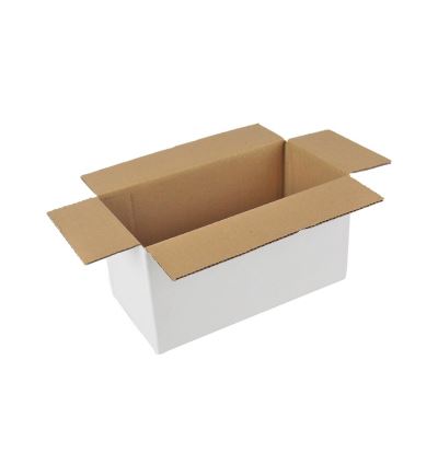 Kartónová krabica, 3vrstvová, dĺžka 200 mm, šírka 100 mm, výška 100 mm, bielo-hnedá