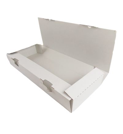 Zákusková krabica, 3vrstvová, dĺžka 535 mm, šírka 206 mm, výška 75 mm, bielo-biela