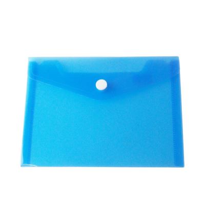 Plastová obálka s cvokom A6 modrá