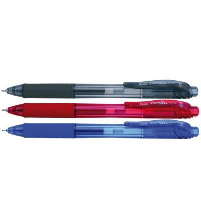 Gélové pero Pentel EnerGel X, šírka stopy 0,5 mm, červené
